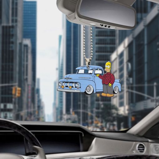 Gearhumans 3D Homer Simpson Hot Rod Car Custom Car Hanging - Image 6