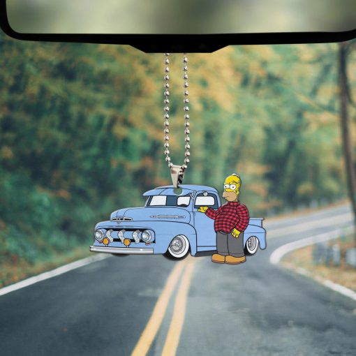 Gearhumans 3D Homer Simpson Hot Rod Car Custom Car Hanging - Image 3