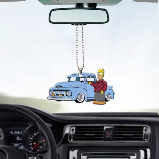 Gearhumans 3D Homer Simpson Hot Rod Car Custom Car Hanging - Image 8