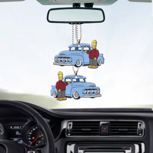 Gearhumans 3D Homer Simpson Hot Rod Car Custom Car Hanging - Image 4