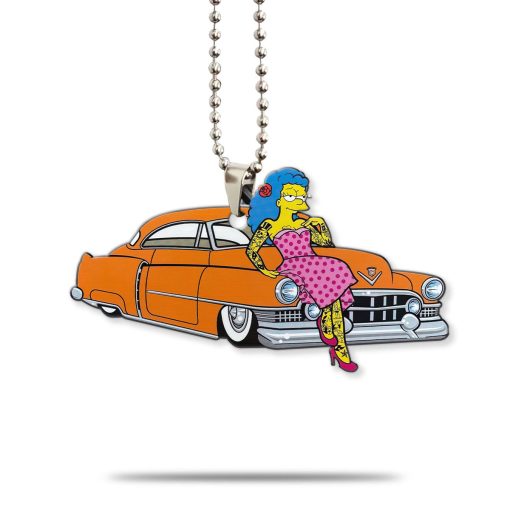 Gearhumans 3D Mean Marge Simpson Hot Rod Car Custom Car Hanging