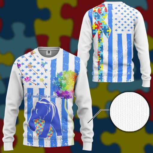 Gearhumans 3D Autism Panda Mom Love You Custom Tshirt Hoodie Apprael - Image 10