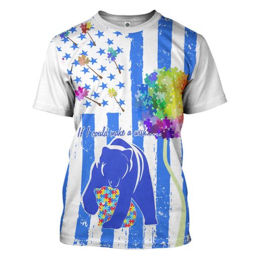 Gearhumans 3D Autism Panda Mom Love You Custom Tshirt Hoodie Apprael - Image 3