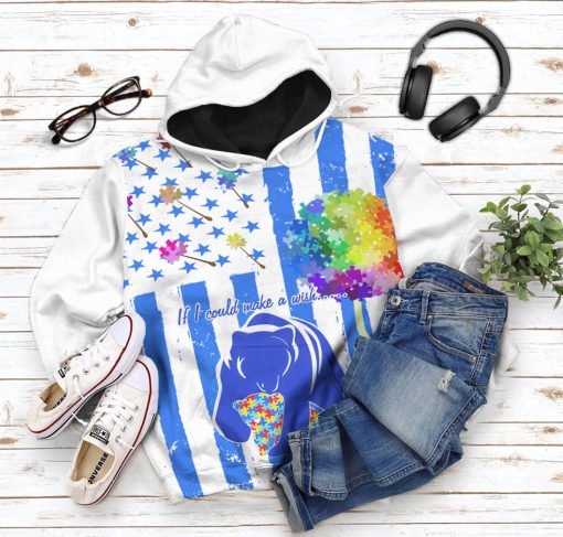 Gearhumans 3D Autism Panda Mom Love You Custom Tshirt Hoodie Apprael - Image 12