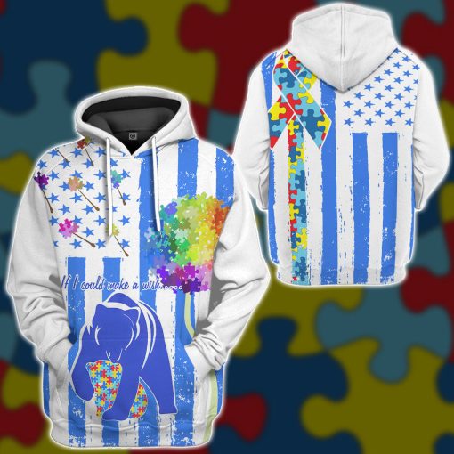 Gearhumans 3D Autism Panda Mom Love You Custom Tshirt Hoodie Apprael - Image 9