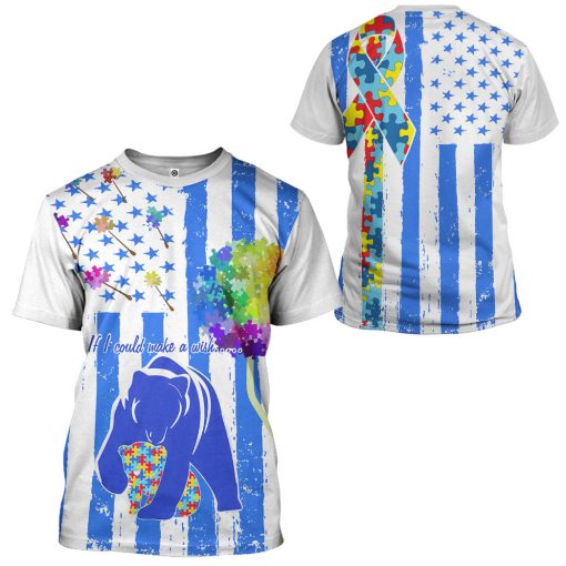 Gearhumans 3D Autism Panda Mom Love You Custom Tshirt Hoodie Apprael - Image 7