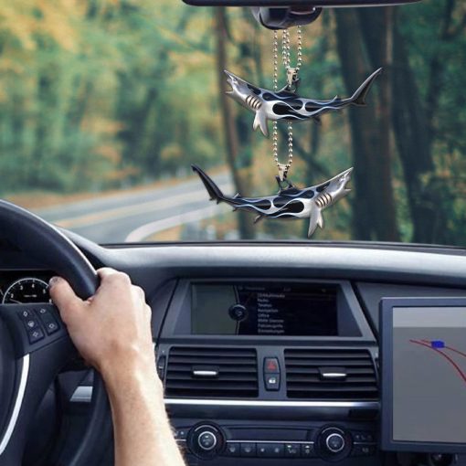 Gearhumans 3D Metallic Silver Hot Rod Shark Custom Car Hanging - Image 6