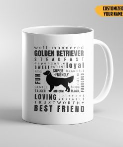 Gearhumans 3D Gift For Golden Retriever Dog Mom Custom Name Mug