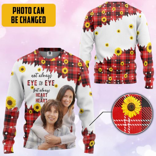 Gearhumans 3D Heart To Heart Sunflowers Mothers Day Custom Photo Tshirt Hoodie Apparel - Image 10