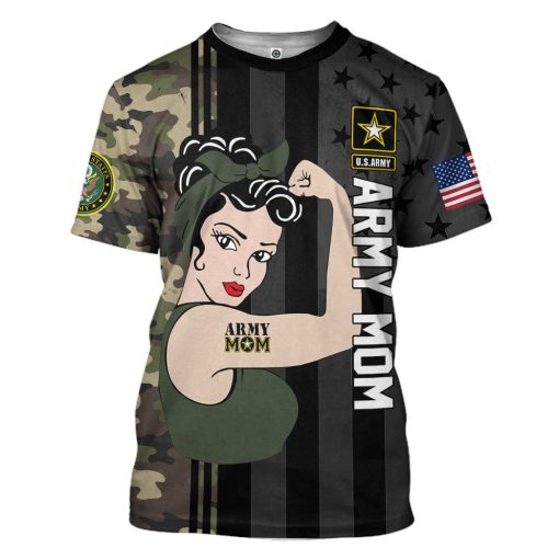 Gearhumans 3D Army Mom Mothers Day Custom Tshirt Hoodie Apparel - Image 3