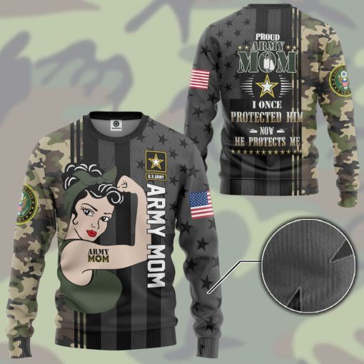 Gearhumans 3D Army Mom Mothers Day Custom Tshirt Hoodie Apparel - Image 10