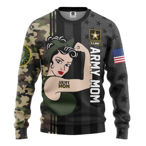 Gearhumans 3D Army Mom Mothers Day Custom Tshirt Hoodie Apparel - Image 2