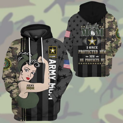 Gearhumans 3D Army Mom Mothers Day Custom Tshirt Hoodie Apparel - Image 9