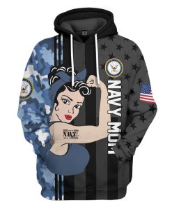 Gearhumans 3D US Navy Mom Custom Tshirt Hoodie Apparel