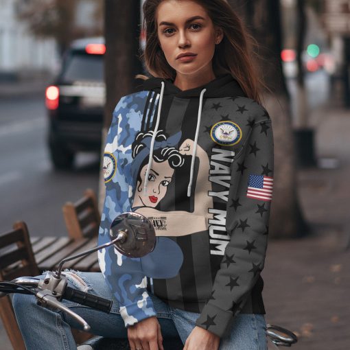 Gearhumans 3D US Navy Mom Custom Tshirt Hoodie Apparel - Image 12