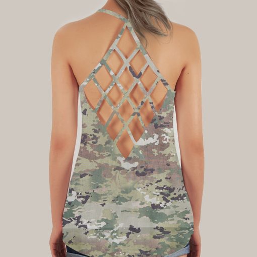Gearhumans 3D US Space Force Custom Cross Tank Top - Image 2