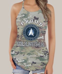 Gearhumans 3D US Space Force Custom Cross Tank Top
