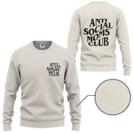 Gearhumans 3D Anti Social Moms Clubs Custom Hoodie Tshirt Apparel - Image 6