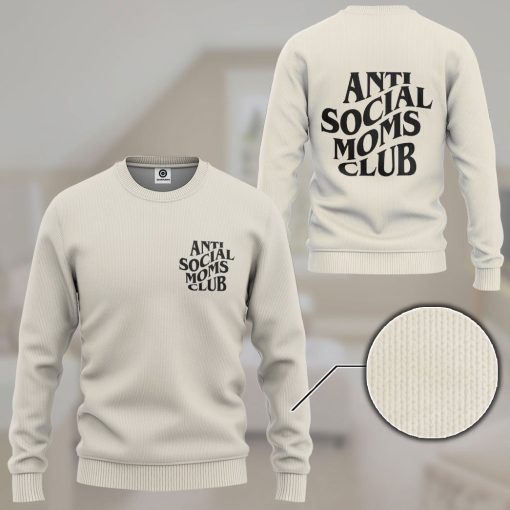 Gearhumans 3D Anti Social Moms Clubs Custom Hoodie Tshirt Apparel - Image 10