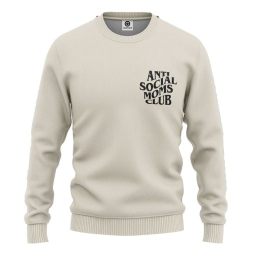 Gearhumans 3D Anti Social Moms Clubs Custom Hoodie Tshirt Apparel - Image 2