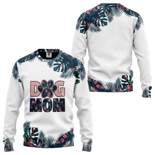 Gearhumans 3D Floral Dog Mom Custom Hoodie Tshirt Apparel
