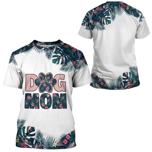 Gearhumans 3D Floral Dog Mom Custom Hoodie Tshirt Apparel