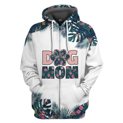 Gearhumans 3D Floral Dog Mom Custom Hoodie Tshirt Apparel