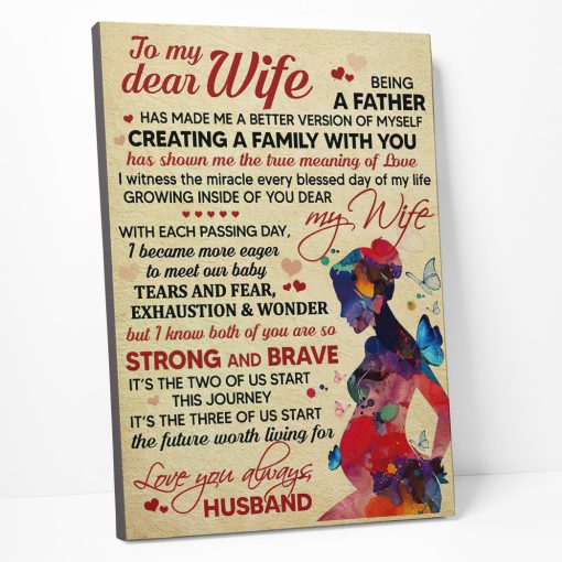 Gearhumans 3D For My Dear Wife On Mother's Day Gift From Husband Custom Canvas