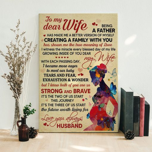 Gearhumans 3D For My Dear Wife On Mother's Day Gift From Husband Custom Canvas