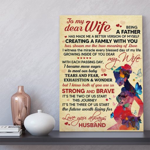 Gearhumans 3D For My Dear Wife On Mother's Day Gift From Husband Custom Canvas