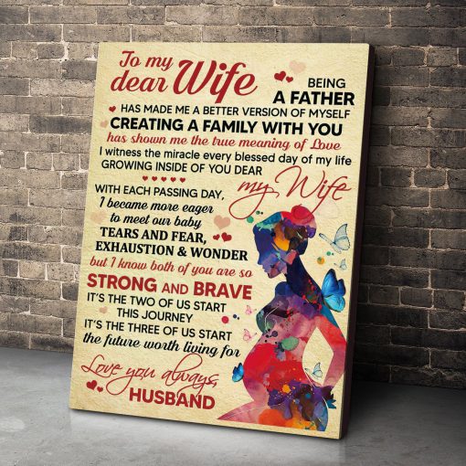 Gearhumans 3D For My Dear Wife On Mother's Day Gift From Husband Custom Canvas