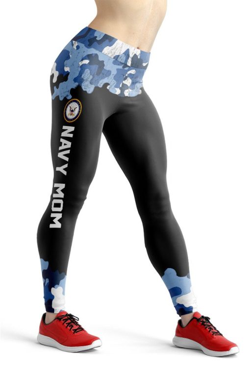 Gearhumans 3D Navy Mom Mothers Day Custom Legging