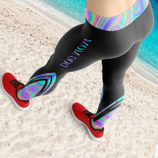 Gearhumans 3D Mothers Day Gifts Dog Mom Hologram Custom Legging - Image 4