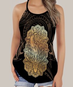 Gearhumans 3D The Shark Spirit Animal Custom Cross Tank Top