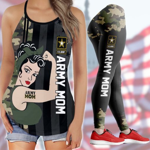Gearhumans 3D Army Mom Mothers Day Custom Legging