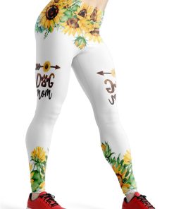 Gearhumans 3D Sunflower Special Yorksie Dog Mom Custom Legging