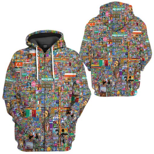 Gearhumans 3D R Place Custom Tshirt Hoodie Apparel