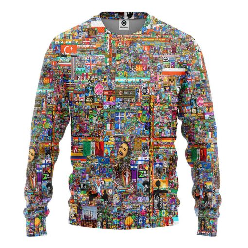 Gearhumans 3D R Place Custom Tshirt Hoodie Apparel