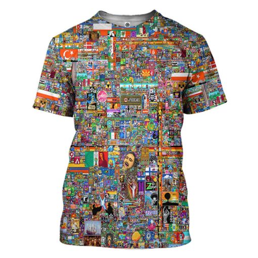 Gearhumans 3D R Place Custom Tshirt Hoodie Apparel