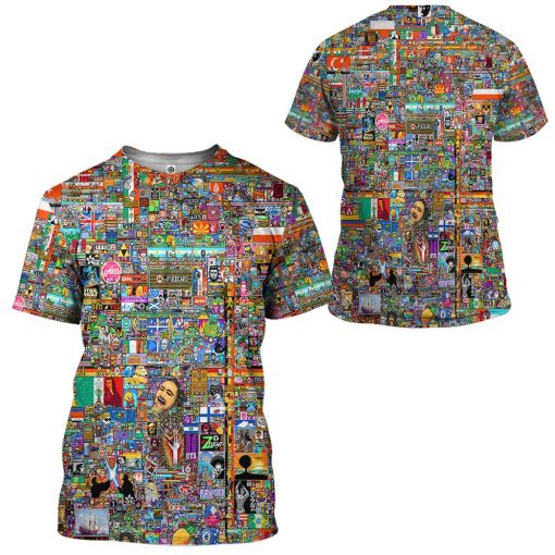 Gearhumans 3D R Place Custom Tshirt Hoodie Apparel