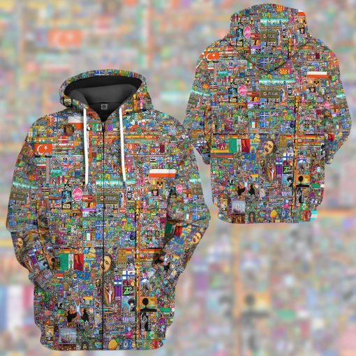 Gearhumans 3D R Place Custom Tshirt Hoodie Apparel
