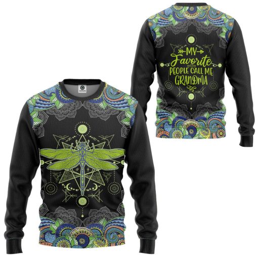 Gearhumans 3D Dragonfly Grandma Custom Tshirt Hoodie Apparel