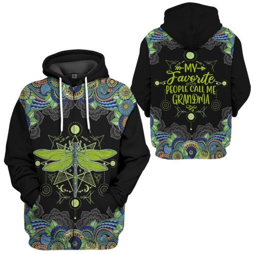 Gearhumans 3D Dragonfly Grandma Custom Tshirt Hoodie Apparel
