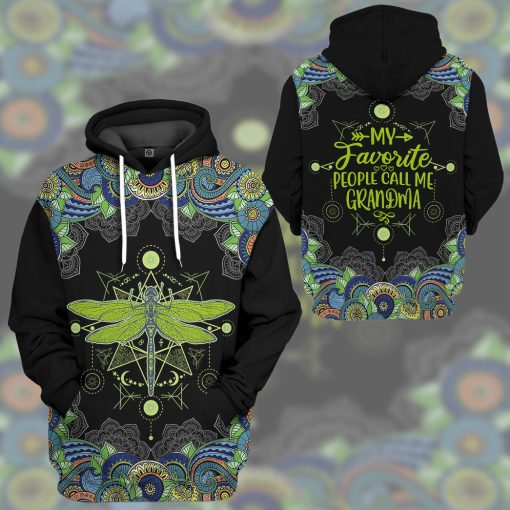 Gearhumans 3D Dragonfly Grandma Custom Tshirt Hoodie Apparel