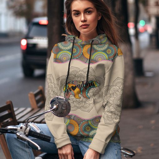 Gearhumans 3D Bear Grandma Mandala Custom Tshirt Hoodie Apparel - Image 13