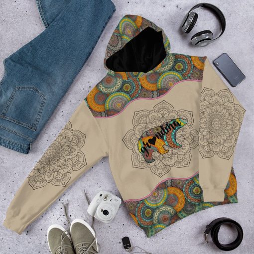 Gearhumans 3D Bear Grandma Mandala Custom Tshirt Hoodie Apparel - Image 12