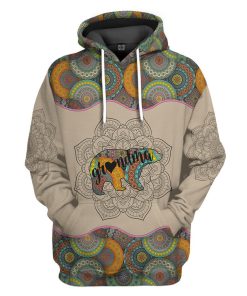 Gearhumans 3D Bear Grandma Mandala Custom Tshirt Hoodie Apparel