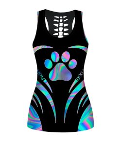 Gearhumans 3D Mothers Day Gifts Dog Mom Hologram Custom Tank Top