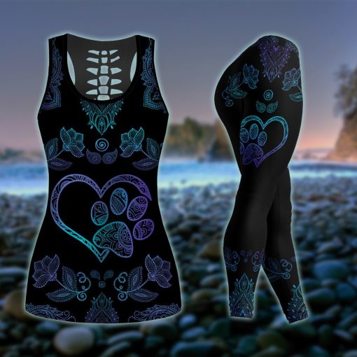 Gearhumans 3D Blue Mandala Dog Mom Custom Tank Top - Image 7