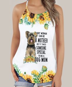 Gearhumans 3D Sunflower Special Yorksie Dog Mom Custom Tank Top